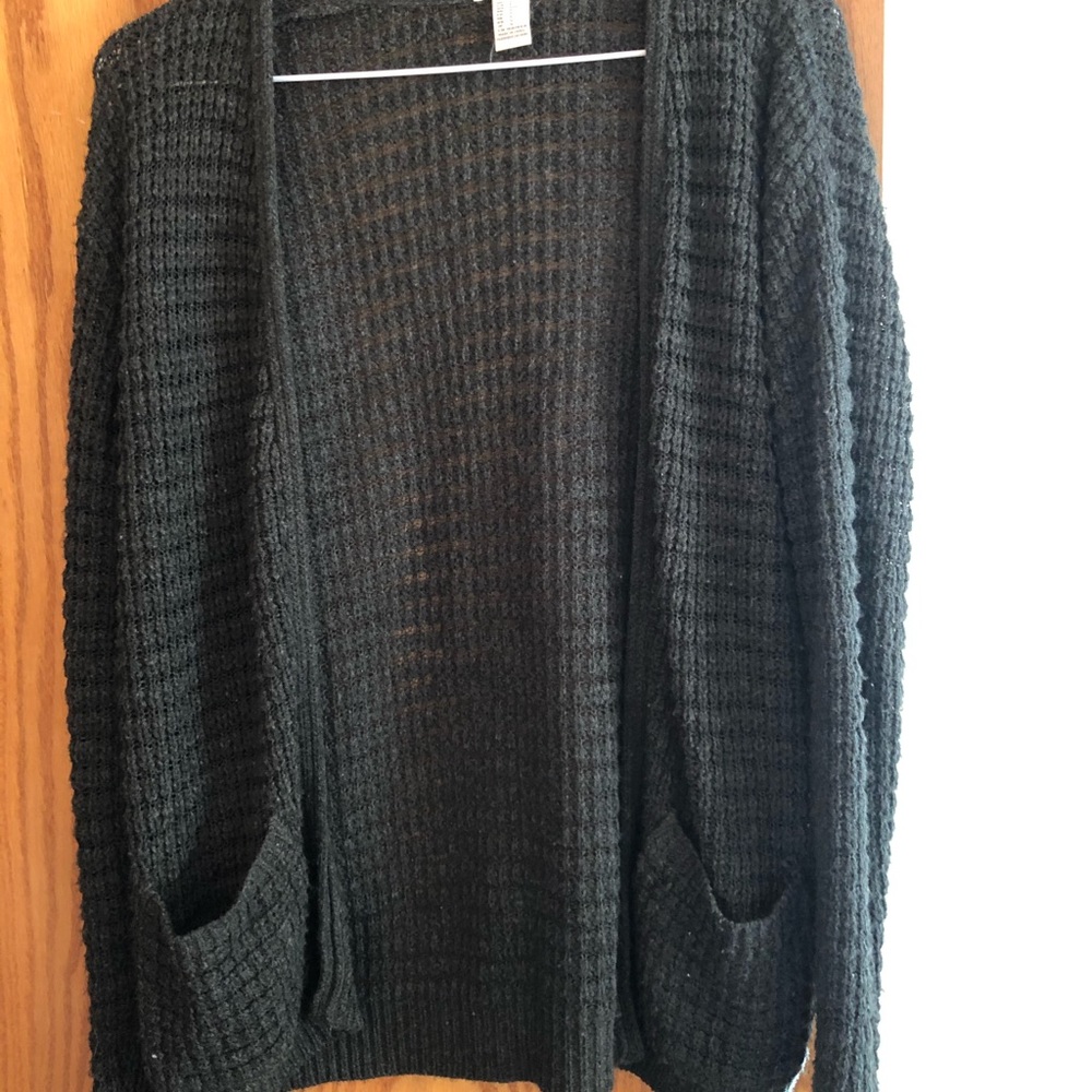 Gray cardigan
